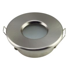   LANDLITE HD-909A, Max 6W, LED recessed downlight, with 5W 2700K GU10 LED lamp and socket, for use in bathroom Zone 3, color: matt chrome