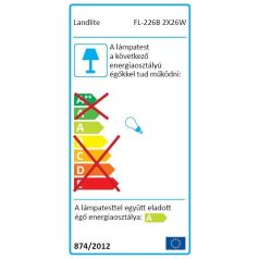   LANDLITE FL-226B, 2X26W G24q-3, reflector (CFLs included), black.  