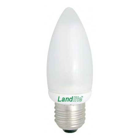 LANDLITE EIC/M-9W E27 230V 2700K 8000 hour, candle form, CFL (energy saving lamp)