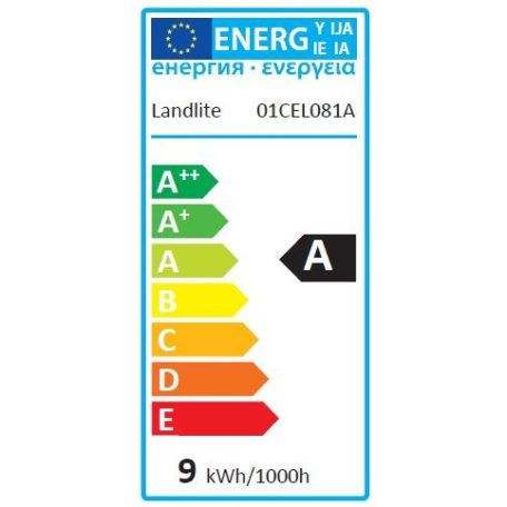 LANDLITE D-EIC-E14-9W E14 230V 2700K 10000hour, candle form (DIMMABLE energy saving lamp)