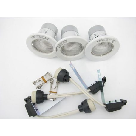 LANDLITE KIT-57-3, 3pcs 13W GU10 230V white CFL (energy saving lamp), fix design, downlight KIT (3 pcs-os KIT