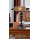 LANDLITE TL609 E27 Max 60W, desk lamp, table lamp, banker lamp, banker's Lamp - with amber colored glass shade