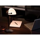 LANDLITE TL609 E27 Max 60W, desk lamp, table lamp, banker lamp, banker lamp, banker's Lamp - with frosted white glass shade