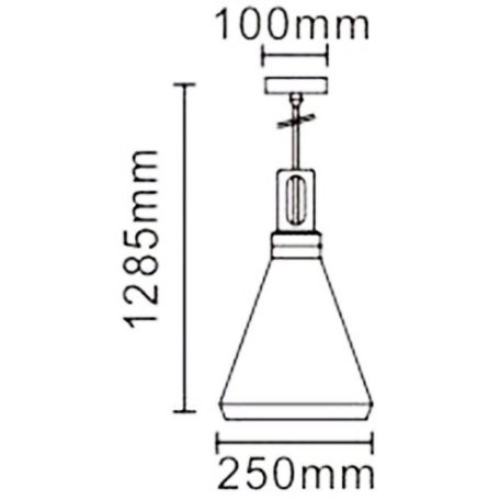 LANDLITE MAGSUS-A001, E27 Max 60W, Pendant Light, black