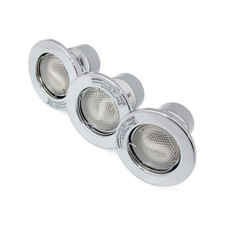 LANDLITE KIT-57-3, 3pcs 13W GU10 230V white CFL (energy saving lamp), fix design, downlight KIT (3 pcs-os KIT