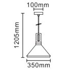 LANDLITE MAGSUS-A002, E27 Max 60W, Pendant Light, black