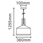 LANDLITE MAGSUS-A003, E27 Max 60W, Pendant Light, black