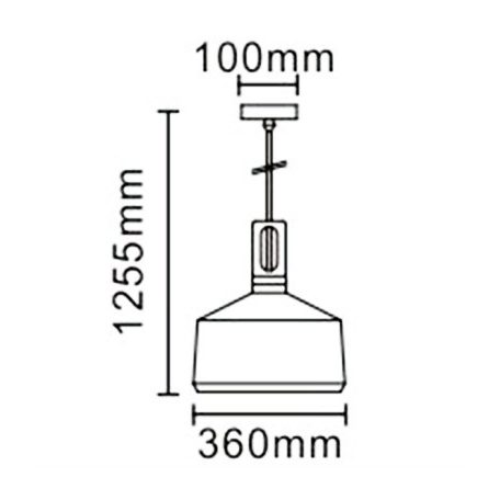 LANDLITE MAGSUS-A003, E27 Max 60W, Pendant Light, black