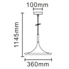 LANDLITE MAGSUS-B002, E27 Max 60W, Pendant Light, white