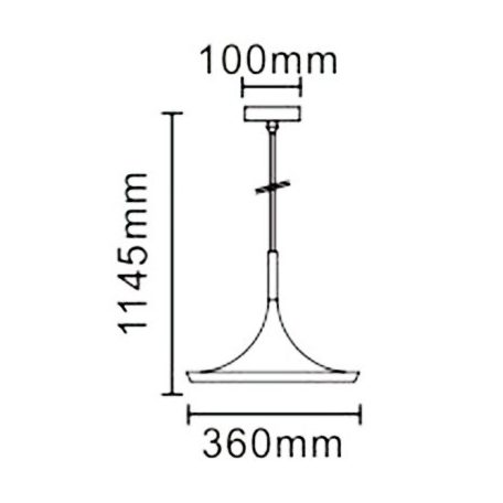 LANDLITE MAGSUS-B002, E27 Max 60W, Pendant Light, white