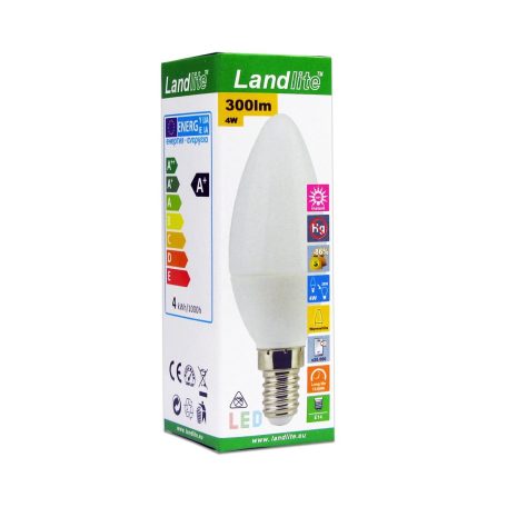 LANDLITE LED-C35-4W/SXW E14, warmwhite  LED Lamp