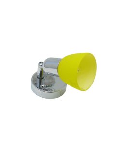 LANDLITE CLE-210A spot lamp,1x60W, yellow shade,  chrome