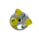 LANDLITE CLE-230A spot lamp, 3x60W, yellow shade, chrome