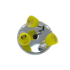 LANDLITE CLE-230A spot lamp, 3x60W, yellow shade, chrome
