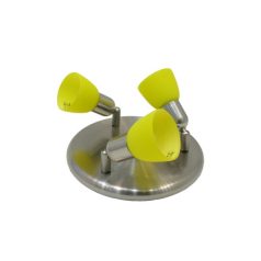 LANDLITE CLE-230A spot lamp, 3x60W, yellow shade, mat chrome