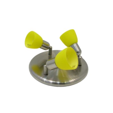 LANDLITE CLE-230A spot lamp, 3x60W, yellow shade, mat chrome