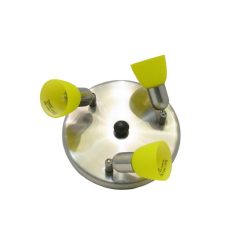 LANDLITE CLE-230A spot lamp, 3x60W, yellow shade, mat chrome