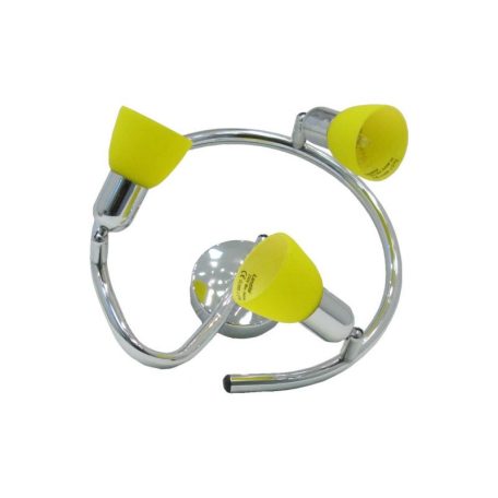 LANDLITE CLE-430A spot lamp, 3x60W, yellow shade, chrome