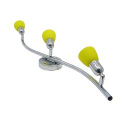 LANDLITE CLE-330A spot lamp, 3x60W, yellow shade, chrome