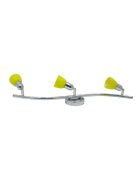 LANDLITE CLE-330A spot lamp, 3x60W, yellow shade, chrome