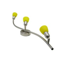 LANDLITE CLE-330A spot lamp, 3x60W, yellow shade, mat chrome