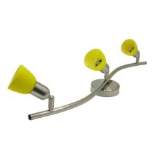 LANDLITE CLE-330A spot lamp, 3x60W, yellow shade, mat chrome