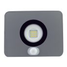 LANDLITE LED-FL-20W/MCL, 3000K warm white, grey, 20W LED Floodlight with motion sensor