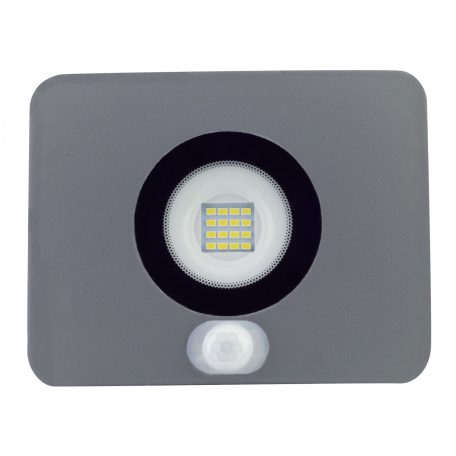 LANDLITE LED-FL-20W/MCL, 3000K warm white, grey, 20W LED Floodlight with motion sensor