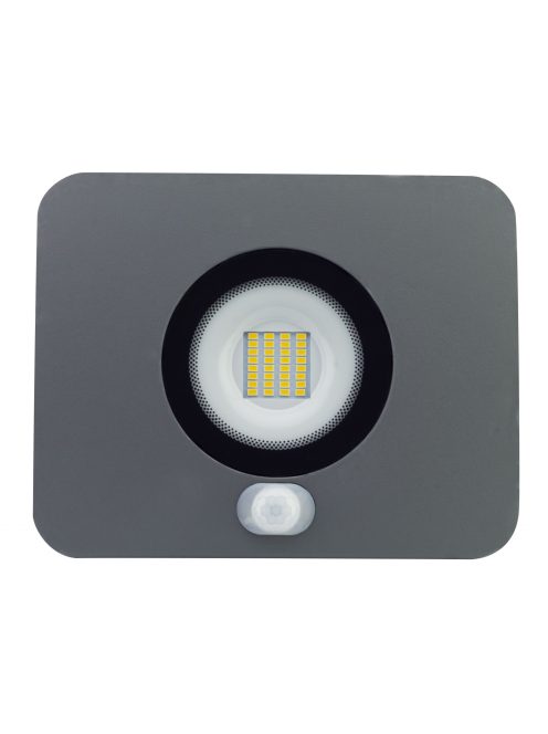 LANDLITE LED-FL-30W/MCL, 3000K warm white, grey, 30W LED Floodlight with motion sensor