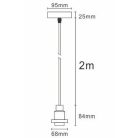 LANDLITE PL-M-046, E27 Max 60W, 2m cable, color: matt brown bronze,   Pendant Light