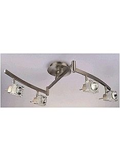   LANDLITE SOLAR-4C3 modern ceiling lamp 50W 230V Silver 4xGU10