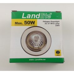   LANDLITE DL-57 230V max 50W, fix design, single downlight, matt chrome