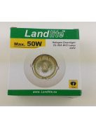 LANDLITE DL-58A, 1x max 50W (a variety of light bulbs can be used), rotateable design, white, downlight