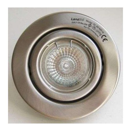 LANDLITE KIT-60-5, 5pcs MR16 20W 12V halogen lamp 105mm, rotateable design, brass