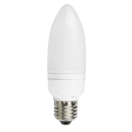 LANDLITE EIC-A-7W E27 230V 8000 hour, 2700K big candle form, CFL (energy saving lamp)