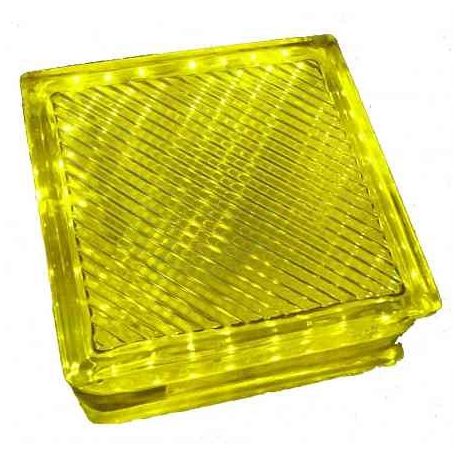 LANDLITE LED-G10-1x2W, yellow LED Crystalbrick lamp