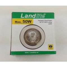   LANDLITE DL-57 230V max 50W,  fix design, single downlight, chrome