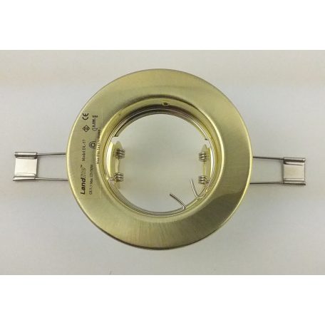 LANDLITE DL-57, 1x MR16 max 50W 12V G5,3,  fix design, single downlight, mat brass