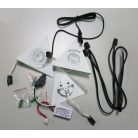 LANDLITE KIT-15-3, 3pcs JC-20W G4 12V, under cabinet light KIT, brass