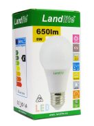 LANDLITE LED, E27, 8W, A60, 650lm, 3000K, pear shaped bulb (LED-A60-8W/SXW)