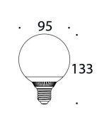 LANDLITE LED, E27, 9W, G95, 600lm 3000K, big globe bulb (LED-G95-9W)