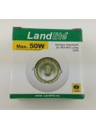 LANDLITE DL-58A, 1x max 50W (a variety of light bulbs can be used), rotateable design,  mat chrome, downlight