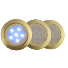   LANDLITE LED-GR01-3x1,2W, 3pcs SET, transformer, metallic colors: gold, matte, LED color: 7 color changing, I