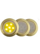LANDLITE LED-GR01-3x1,2W, 3pcs SET, transformer, metallic colors: gold, matte, LED color: 7 color changing, I