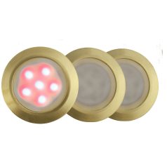  LANDLITE LED-GR01-3x1,2W, 3pcs SET, transformer, metallic colors: gold, matte, LED color: 7 color changing, I