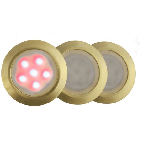 LANDLITE LED-GR01-3x1,2W, 3pcs SET, transformer, metallic colors: gold, matte, LED color: 7 color changing, I