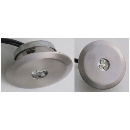 LANDLITE LED-02-4X1,0W, 4pcs 1,0W LED 12V, downlight KIT (4 pcs-os LED KIT), LED:blue, downlight: matt chrome