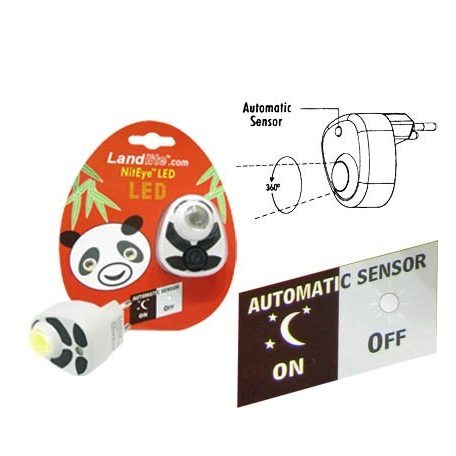 LANDLITE Panda LED-NL01 éjszakai lámpa sárga fényű gyerekszoba