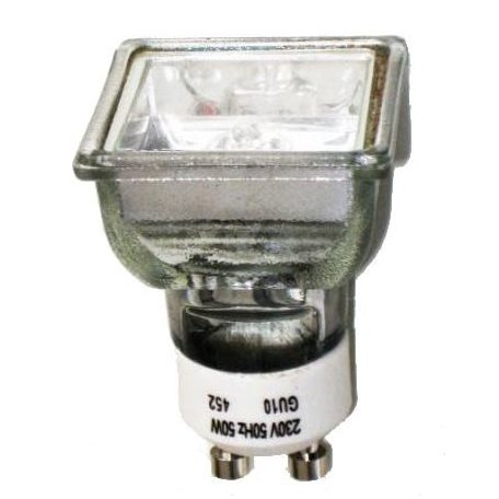 LANDLITE 230V halogen lamp, MRG-C 230V GU10 SQUARE 50W