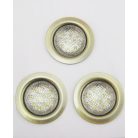 LANDLITE LED-06D-3X1,0W, 3pcs 1,0W LED 12V, downlight KIT (3 pcs-os LED KIT), LED: white, lámpa: antique bron